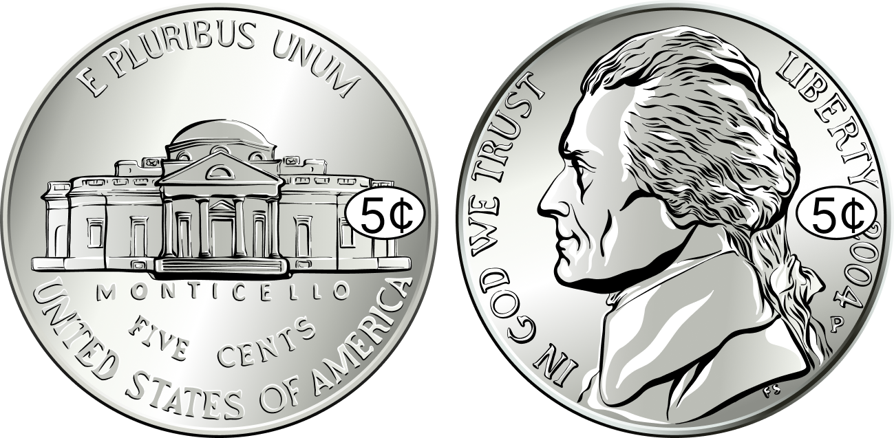 1 nickel coin