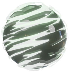 Загадкова зелена сфера, оповита білими потоками енергії