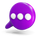 Значок чата у вигляді фіолетової словесної бульбашки