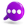 Purple speech balloon chat icon