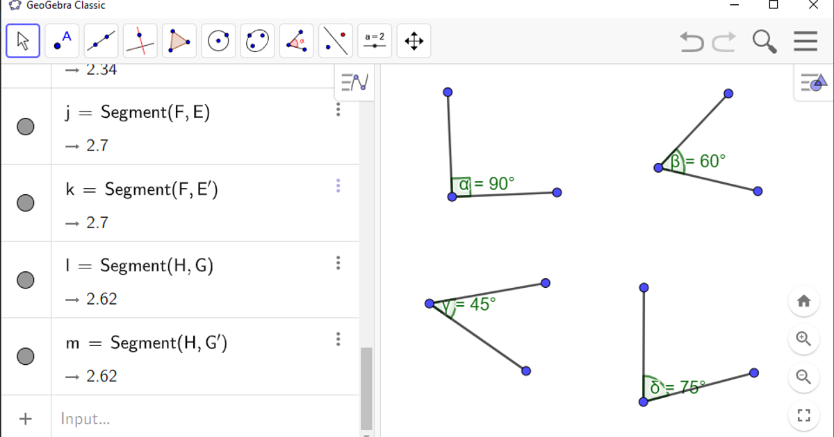 How To Create An Angle In Geogebra House Of Math 7421