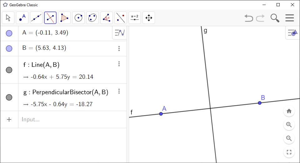 How To Construct A Perpendicular Bisector In Geogebra 7459