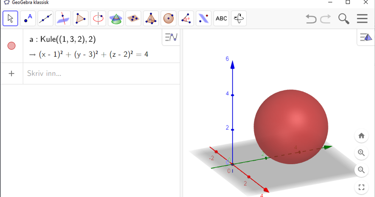 How to Make a Sphere in GeoGebra