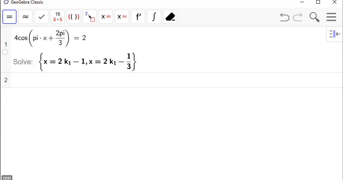 How to Solve Trigonometric Equations in GeoGebra