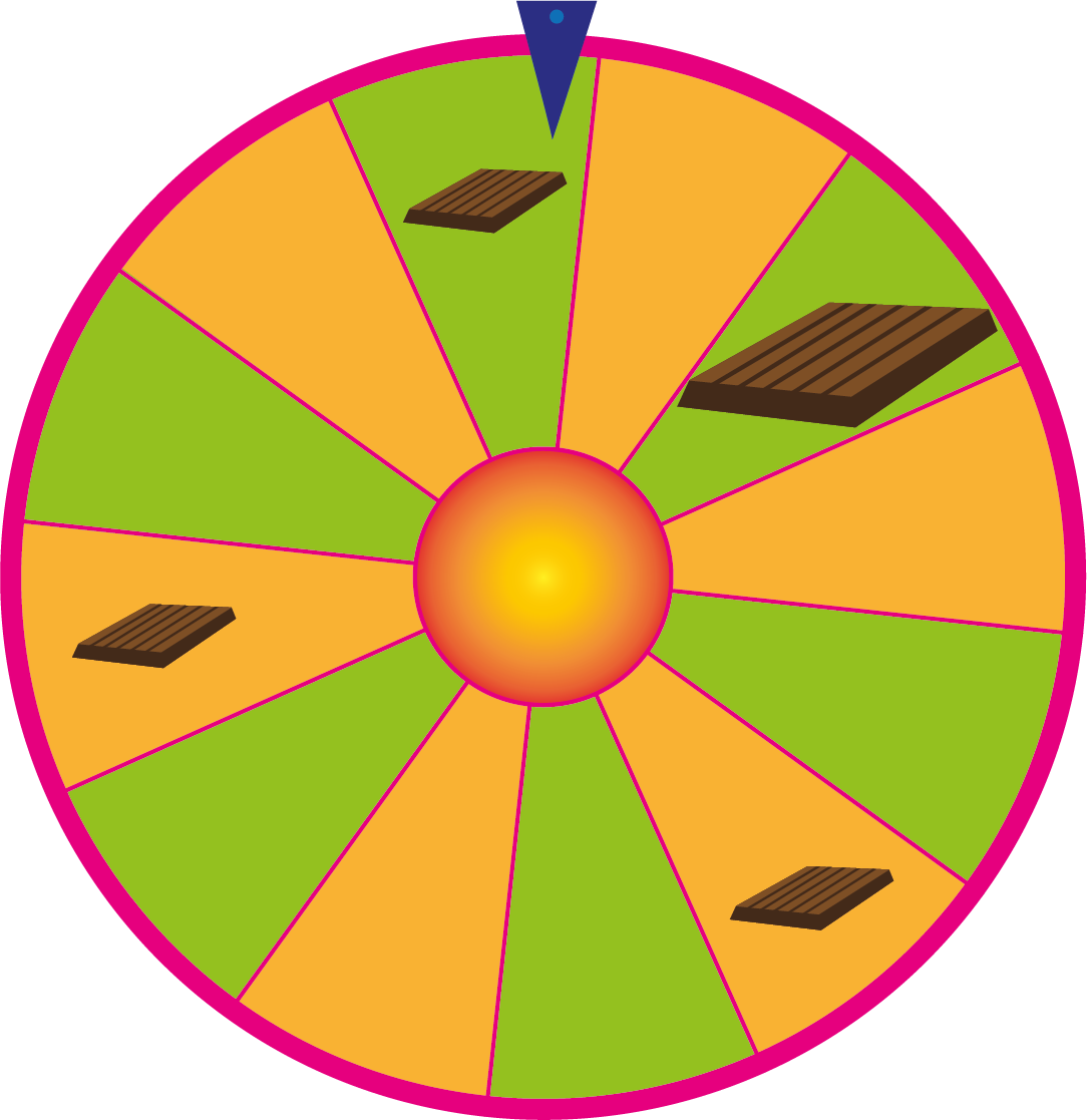 Chocolate wheel of fortune