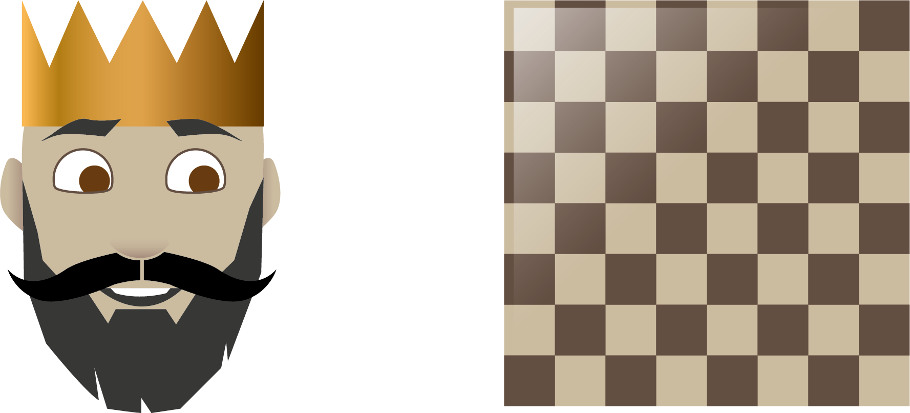 Konge og sjakkbrett