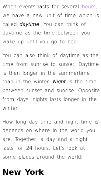 Article on What Is Day and Night?