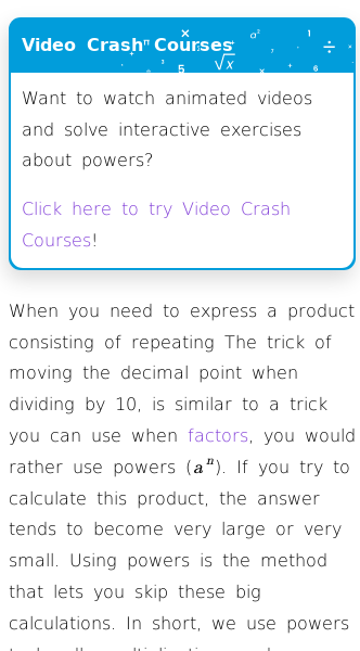 Article on What Are Powers in Math?
