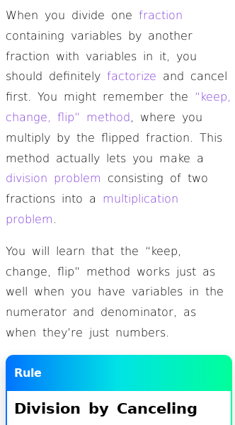 Article on How to Divide Fractions by Canceling