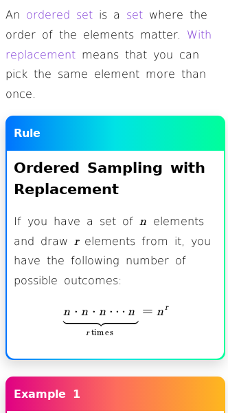 Article on Ordered Sampling with Replacement