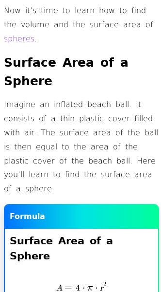 Article on How to Find Volume and Surface Area of a Sphere