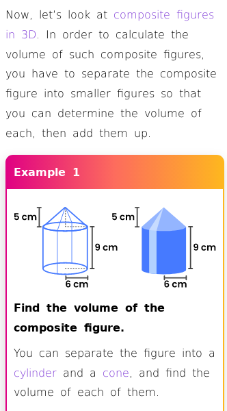 Article on How to find Surface Area and Volume of Composite Figures