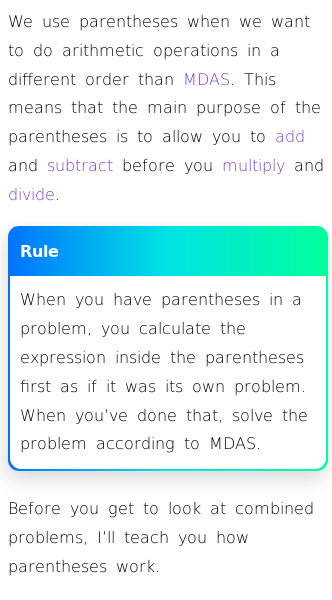 Article on Parentheses and Order of Operations