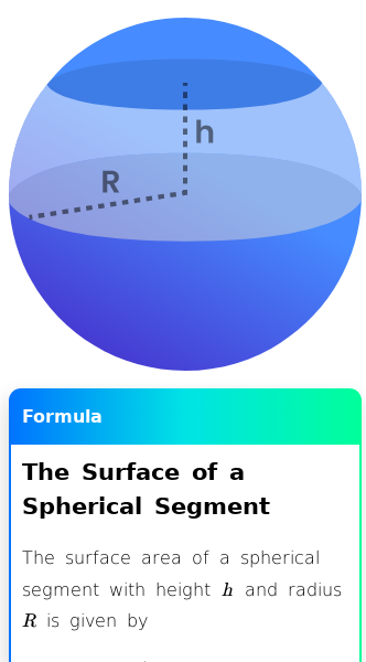 Article on How to Find the Surface Area of a Spherical Segment