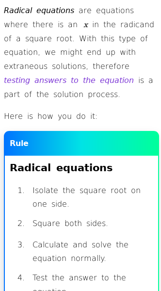 Article on What Are Radical Equations?