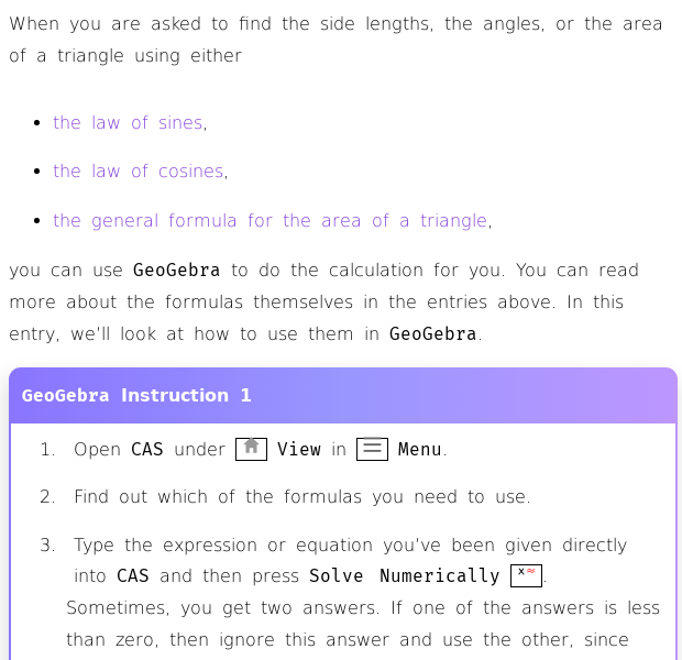 Trigonometric Calculations in GeoGebra | Free Guide | House of Math