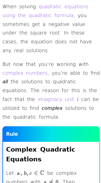 Article on How to Solve Quadratic Equations with Complex Numbers