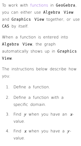Article on How to Graph a Function in GeoGebra