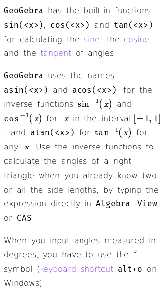 Article on How to Use Trigonometric Functions in GeoGebra