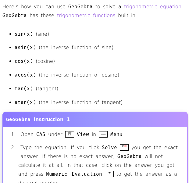 Trigonometric Calculations in GeoGebra | Free Guide | House of Math