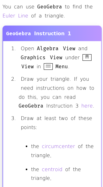 Article on How to Find the Euler Line of a Triangle in GeoGebra