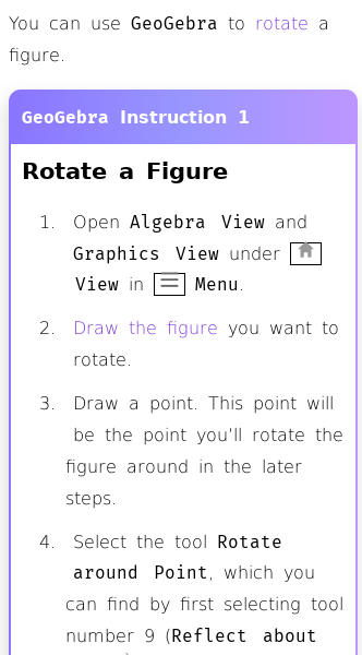 Article on How to Rotate a Figure in GeoGebra