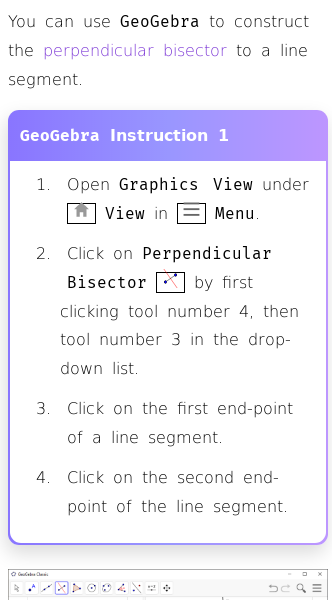 Article on How to Construct a Perpendicular Bisector in GeoGebra