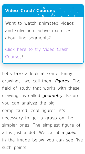 Article on What Is a Point and a Line Segment?