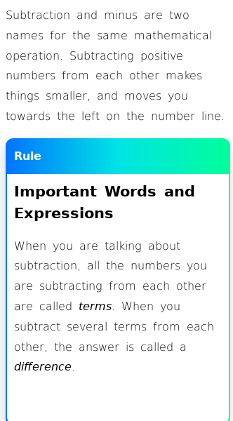 Article on Subtraction with Help from the Number Line