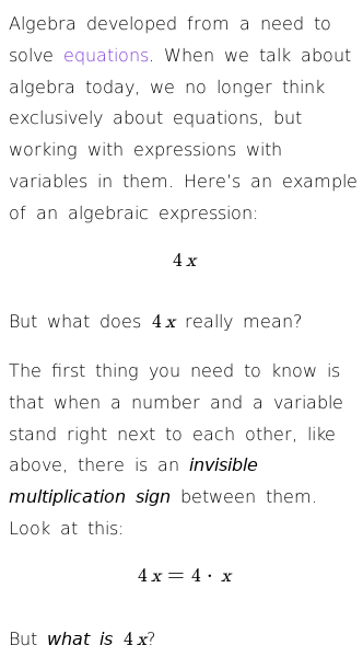 Article on What Is Algebra?
