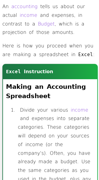 Article on How to Create an Accounting Spreadsheet in Excel