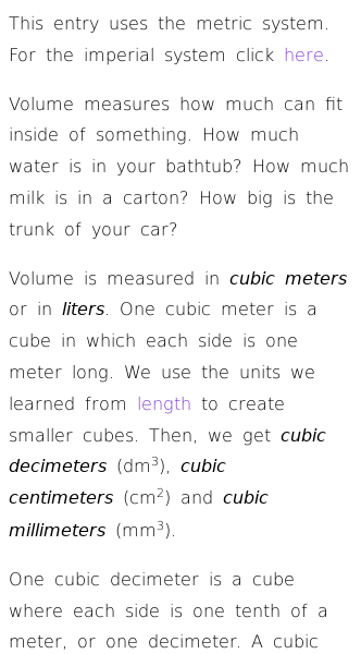 Article on What Are the Metric Units for Volume?
