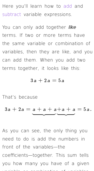 Article on How to Add and Subtract Variables
