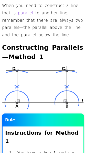Article on How to Construct Two Parallel Lines