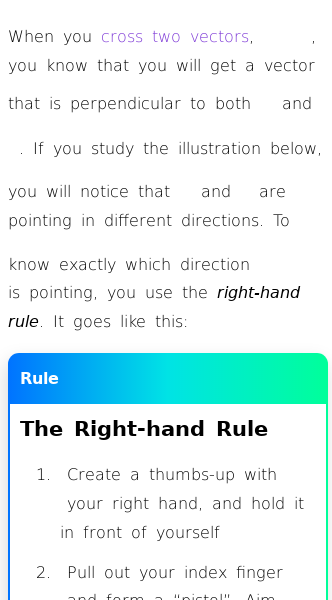 Article on How Does the Right-hand Rule for Cross Products Work?
