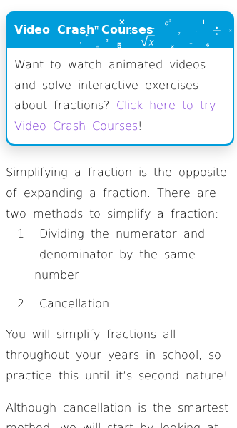 Article on How Do You Simplify Fractions?