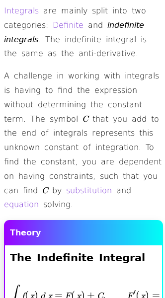 Article on How to Interpret and Calculate the Indefinite Integral