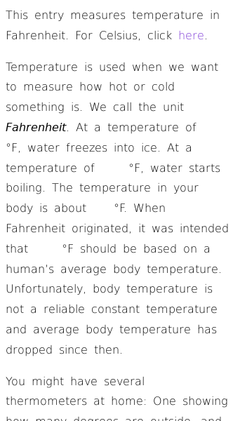 Article on What Is Temperature and What Are Degrees Fahrenheit?