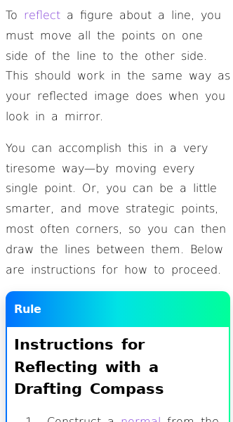 Article on How to Reflect a Figure over a Line with a Compass