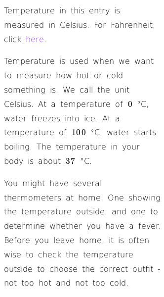 Article on What Is Temperature and What Are Degrees Celsius?