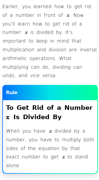 Article on How to Get Rid of the Number Under x