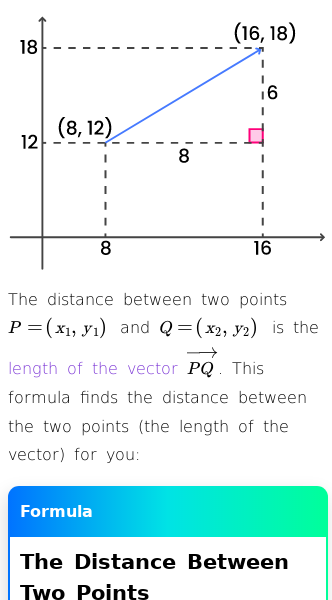 Article on Finding the Distance Between Two Points Using Vectors