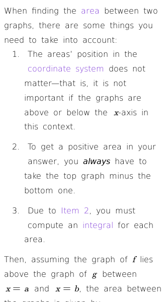 Article on How to Find the Area Between Two Graphs by Integration
