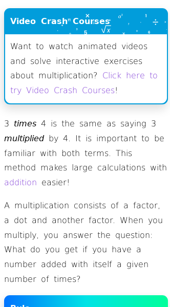 Article on Multiplication as Repeated Addition