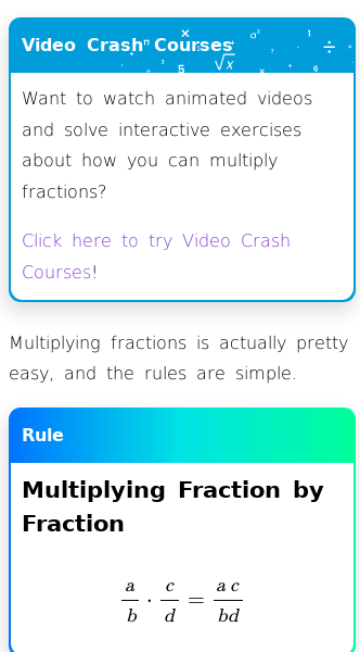 Article on How to Multiply Fractions