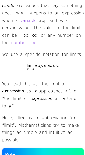 Article on How to Interpret and Calculate Limits of a Function