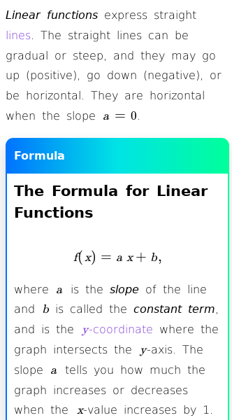 Article on What Are Linear Functions?