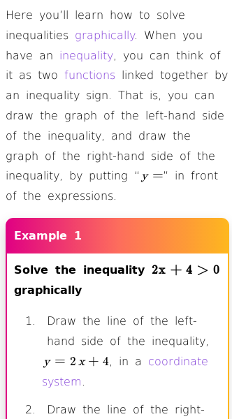 Article on How to Solve Inequalities Graphically