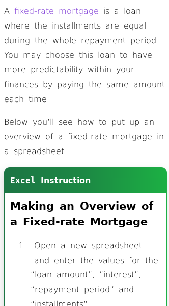 Article on Excel Template for a Fixed-rate Mortgage