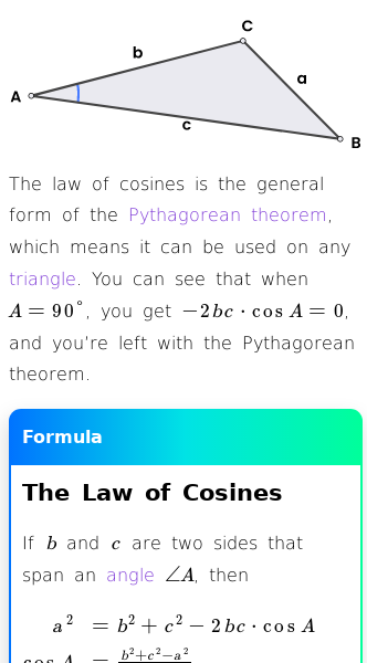 Article on What Is the Law of Cosines?